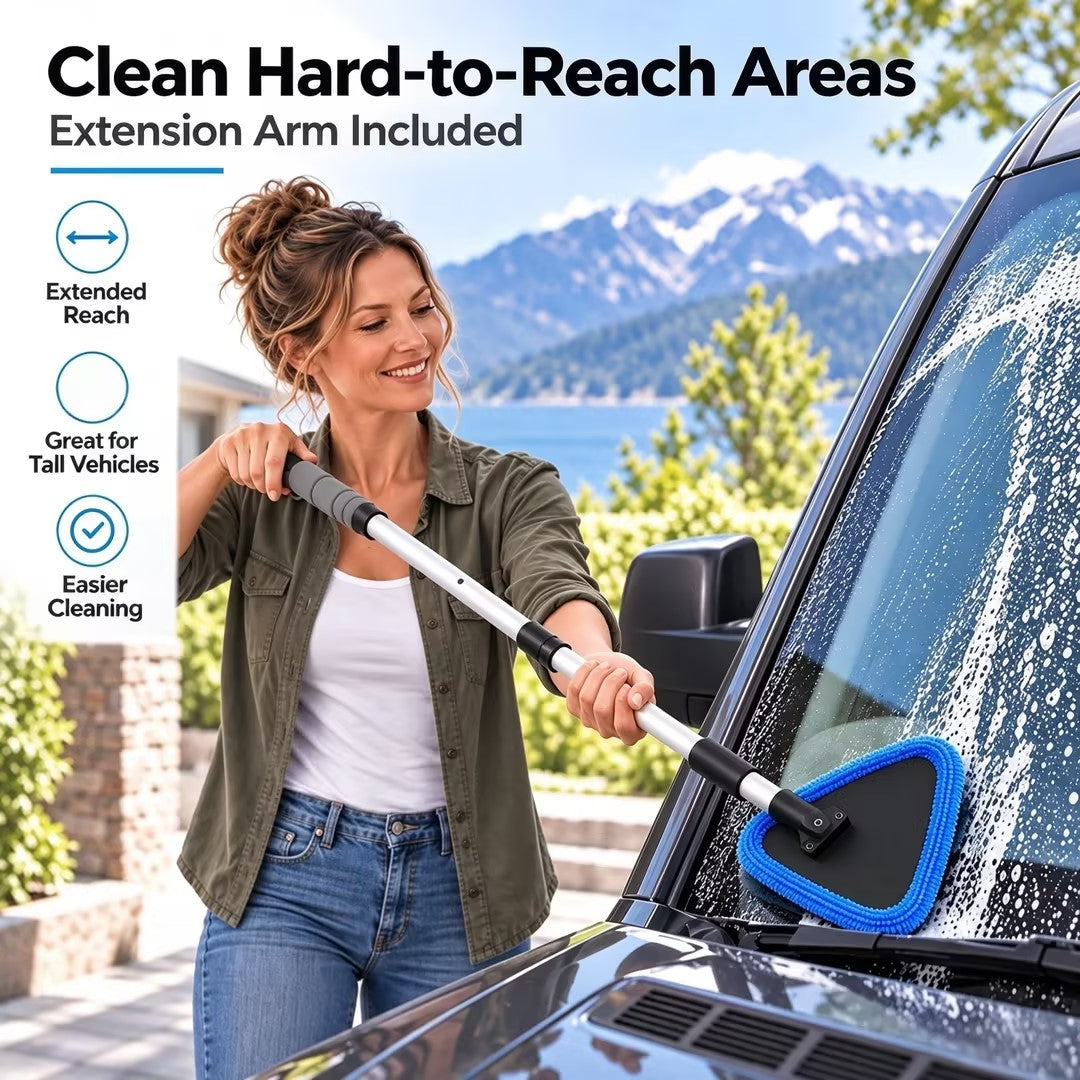 Dual Magnetic Car Window Cleaner | Streak-free Cleaning Kit For Car Glass