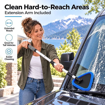 Dual Magnetic Car Window Cleaner | Streak-free Cleaning Kit For Car Glass