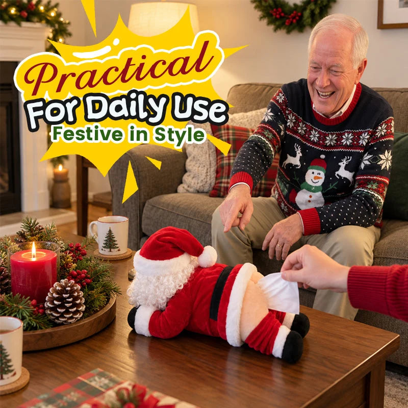 🎄🤣Funny Santa Butt Tissue Box🎅