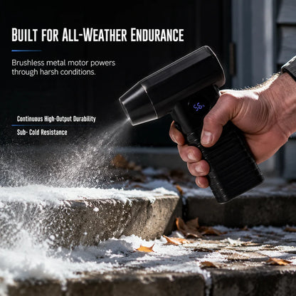 Blow Away Leaves & Snow Instantly! Cordless Handheld Turbo Fan