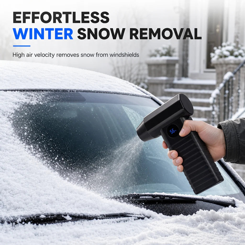 Blow Away Leaves & Snow Instantly! Cordless Handheld Turbo Fan