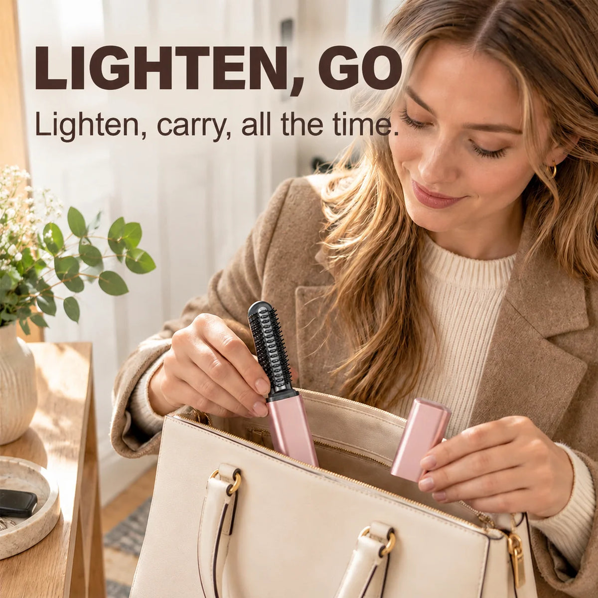 ⭐✨ Compact Wireless Hot Comb – Handy Bang Styling Companion!