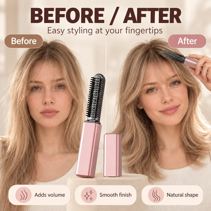 ✨ Compact Wireless Hot Comb – Handy Bang Styling Companion!