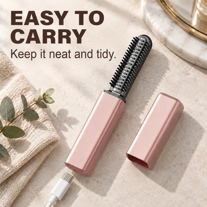 ⭐✨ Compact Wireless Hot Comb – Handy Bang Styling Companion!