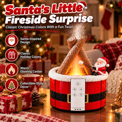 🎄 Christmas Campfire Aroma Diffuser – Cozy Flame-style Glow, Festive Mist & Adorable Santa/gingerbread Designs