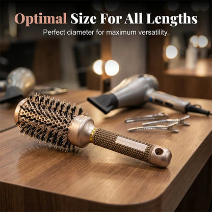 🏆 Last Day Special Price! 💇professional Volumizing Round Hair Brush – Vented Barrel, Ergonomic Grip, Salon Results ✨