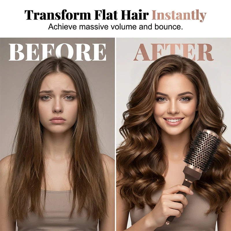 🏆 Last Day Special Price! 💇professional Volumizing Round Hair Brush – Vented Barrel, Ergonomic Grip, Salon Results ✨