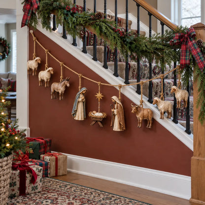 ✝️🎄Handcrafted Wooden Nativity Garland(📦Buy 2 Free Shipping)