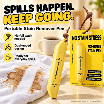 🖊️ Portable Dual-Head Stain Remover Pen - Waterless Stain Cleaning💧