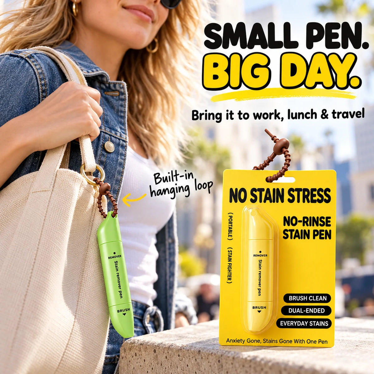 🖊️ Portable Dual-Head Stain Remover Pen - Waterless Stain Cleaning💧
