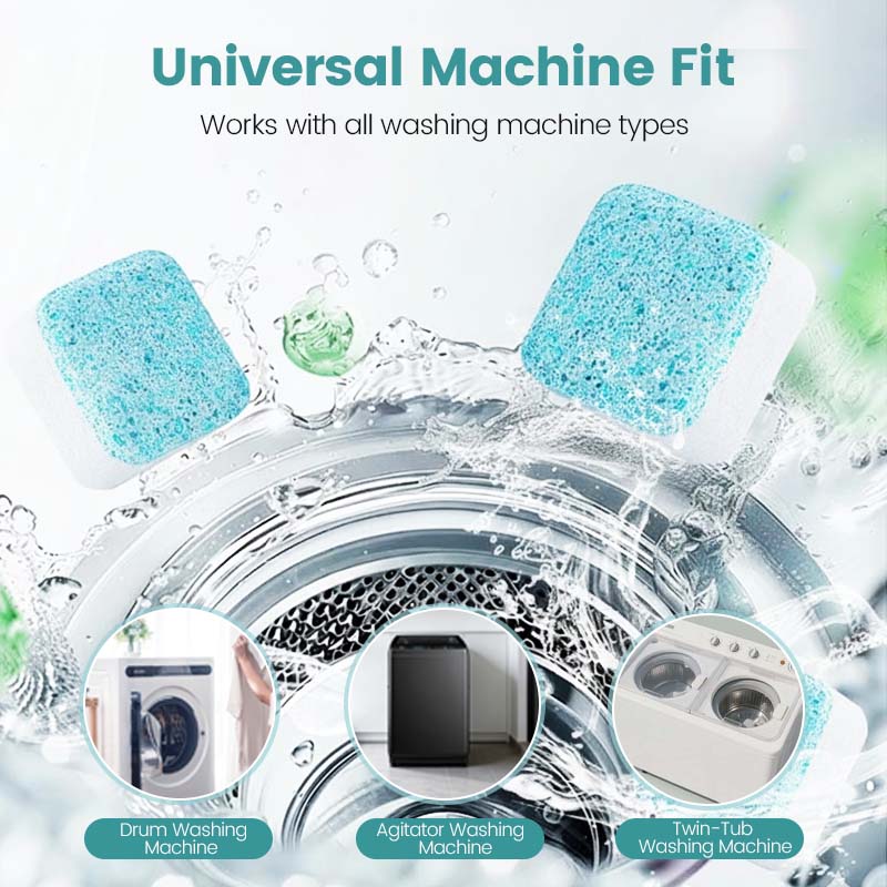 🎁washing Machine Cleaner – 12 Tablets, Deep Cleans Inner Tank & Pet Hair. 🧼