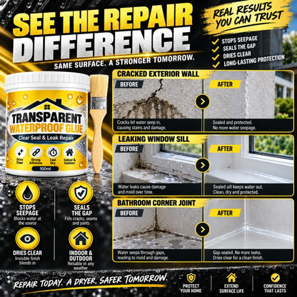 Transparent Waterproof Glue With Brush For Leak Repair