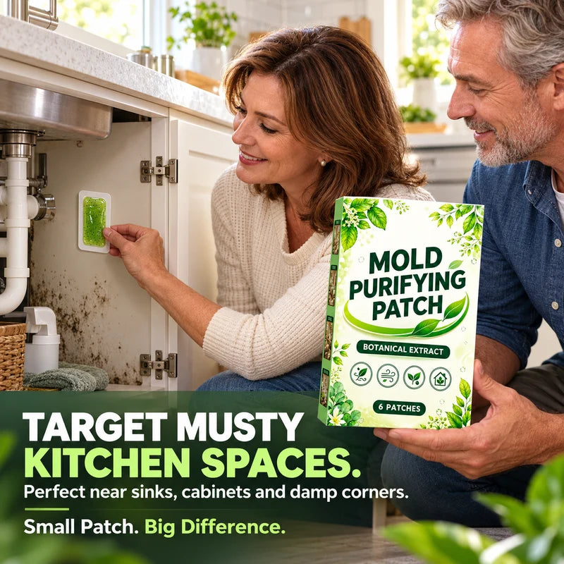 🧪 6Pcs Mold Purifying Patches – Botanical Mildew Removal Pads, Long Lasting Mold Inhibitor