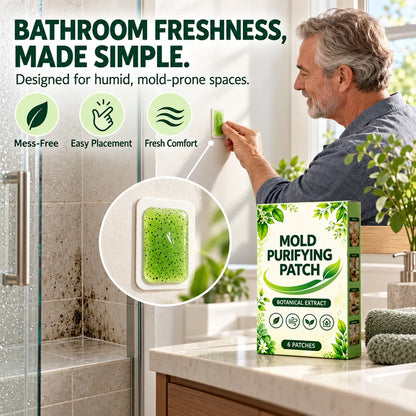 🧪 6Pcs Mold Purifying Patches – Botanical Mildew Removal Pads, Long Lasting Mold Inhibitor