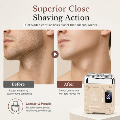 Mini Portable Electric Dual Head Shaver for Men