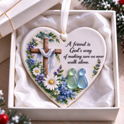 A Friend is God's Way Religious Ornament