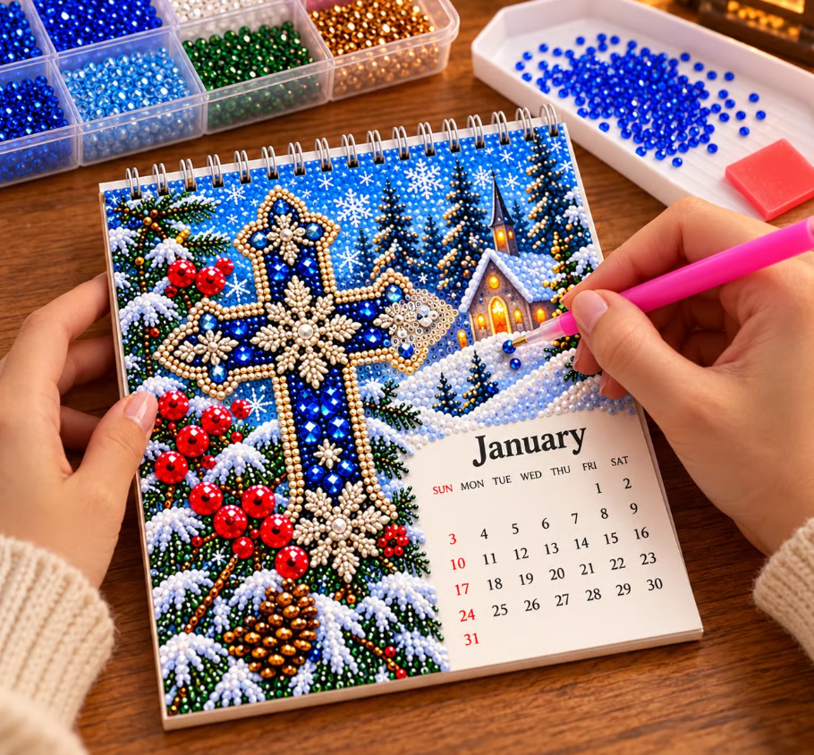 ✝️💎2027 Faith & Blessings DIY Diamond Art Calendar Kit