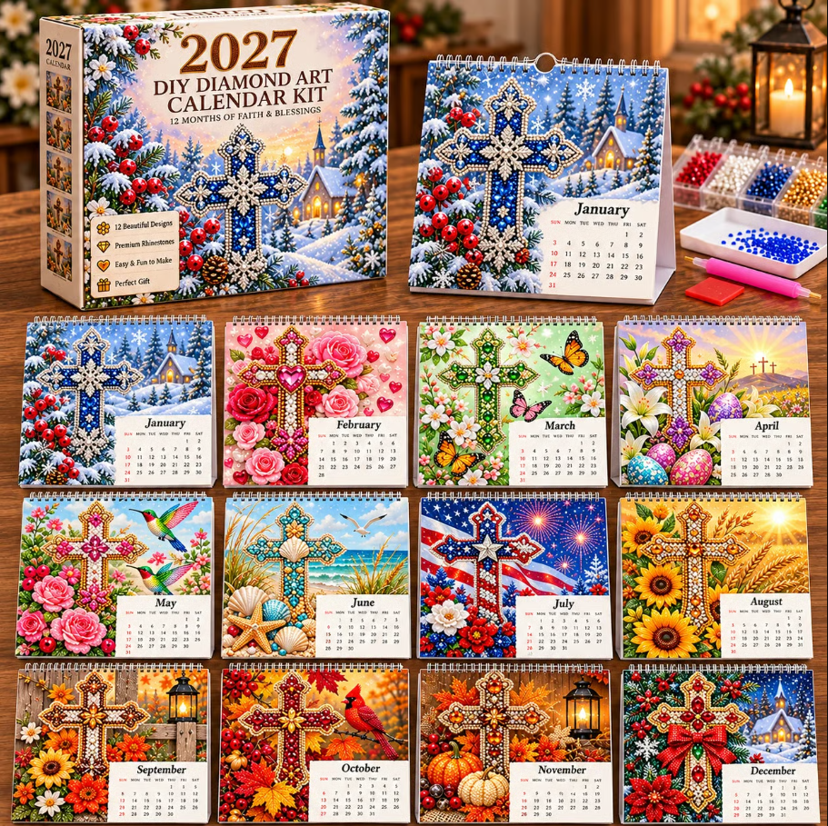 ✝️💎2027 Faith & Blessings DIY Diamond Art Calendar Kit