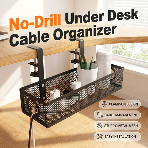 📢📢40%  Off !! ⏰under Desk Cable Organizer