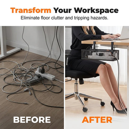 📢📢40%  Off !! ⏰under Desk Cable Organizer