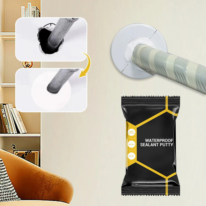 🏠 Limited-time 50% Off! Waterproof Sealant Putty, Mouldable Hole Sealing Filler For Pipe Wall Gap Blocking
