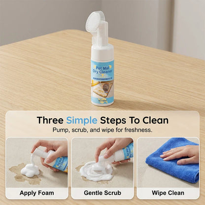 🐾 50% Off! 🧼 Waterless Pet Mat Foam Cleaner – With Brush & Quick Refresh ✨