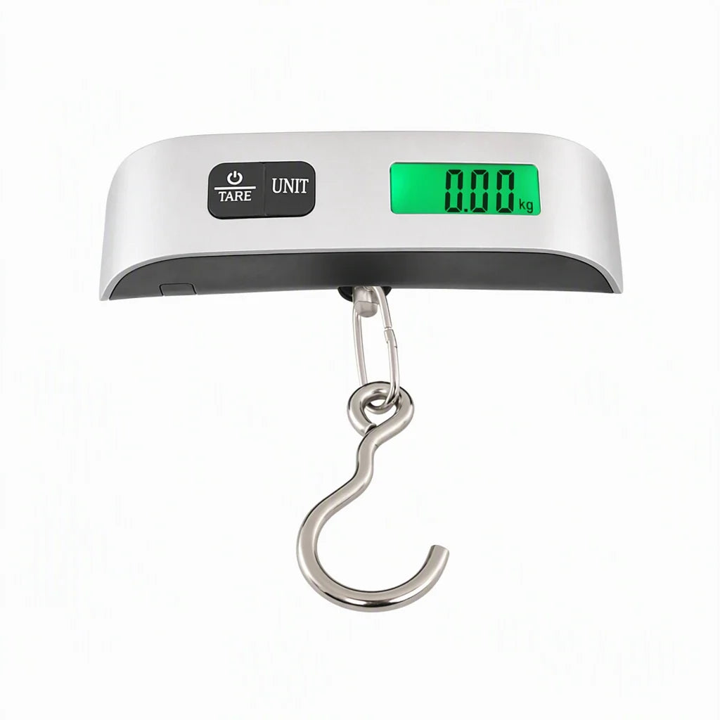 Portable 50kg LCD Mini Electronic Luggage Scale T-Shaped Handheld Hanging Scale with Hook