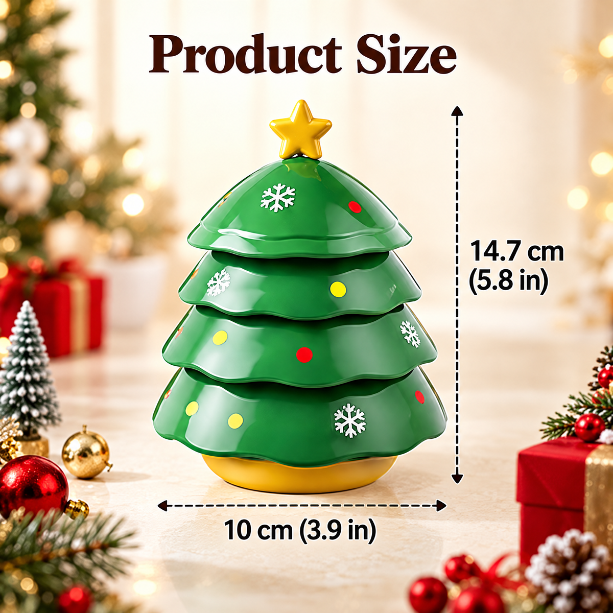 Christmas Tree Mahjong Dice Dish – Festive, Multi-Use Tabletop Organizer