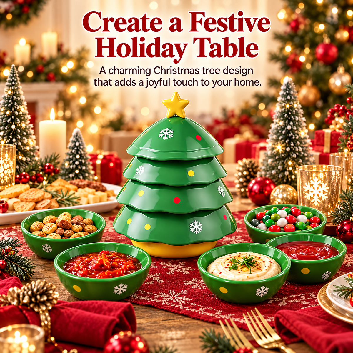 Christmas Tree Mahjong Dice Dish – Festive, Multi-Use Tabletop Organizer