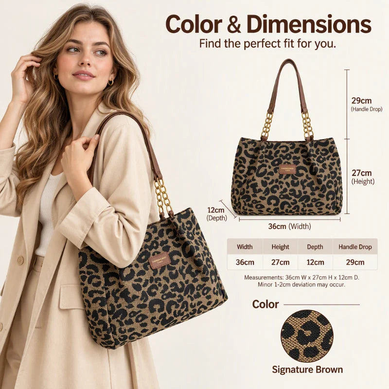 🎁2026 New Arrivals - 70% Off🎒retro Leopard Print Tote Bag For Women