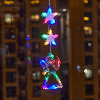 ⏳LAST DAY SALE ONLY ￡9.99!!🎄❄️ DIY Christmas Snowflake Suction Cup LED Lights ✨ | Battery Operated, Warm & Multi-Colour, Window Suction Lights, Christmas Home & Party Decor
