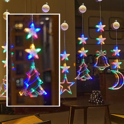 ⏳LAST DAY SALE ONLY ￡9.99!!🎄❄️ DIY Christmas Snowflake Suction Cup LED Lights ✨ | Battery Operated, Warm & Multi-Colour, Window Suction Lights, Christmas Home & Party Decor