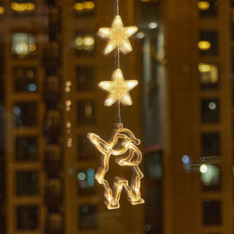 ⏳LAST DAY SALE ONLY ￡9.99!!🎄❄️ DIY Christmas Snowflake Suction Cup LED Lights ✨ | Battery Operated, Warm & Multi-Colour, Window Suction Lights, Christmas Home & Party Decor