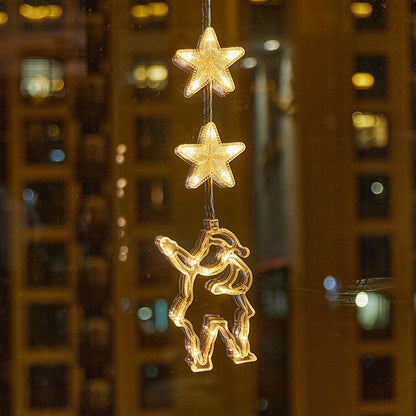 ⏳LAST DAY SALE ONLY ￡9.99!!🎄❄️ DIY Christmas Snowflake Suction Cup LED Lights ✨ | Battery Operated, Warm & Multi-Colour, Window Suction Lights, Christmas Home & Party Decor