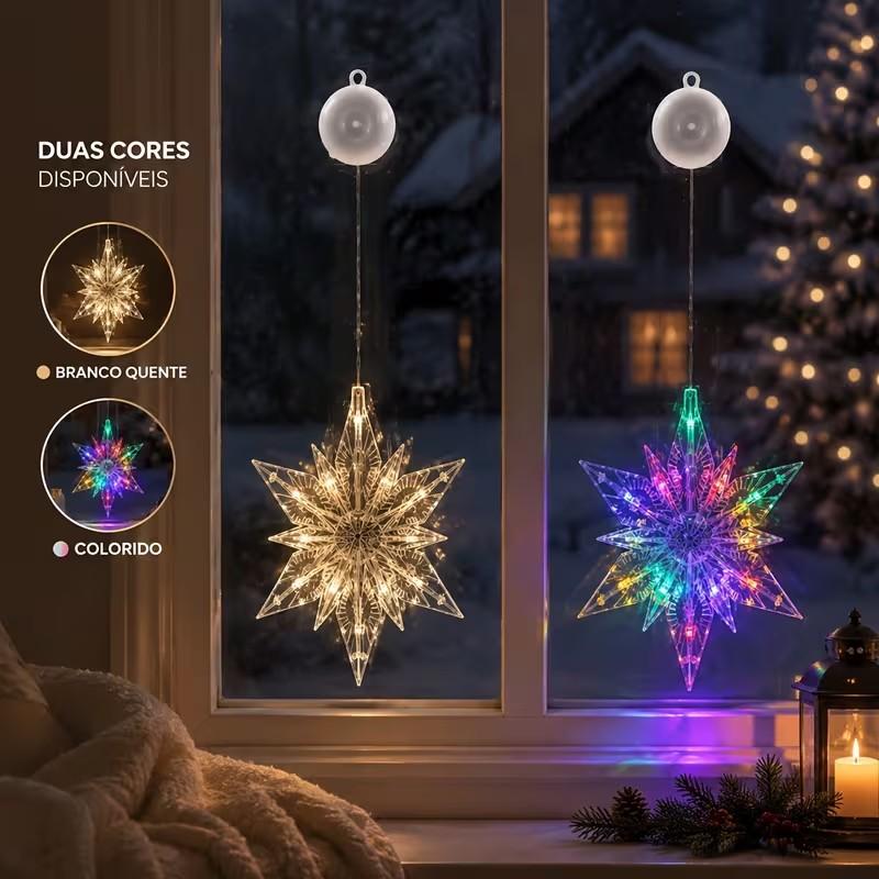 ⏳LAST DAY SALE ONLY ￡9.99!!🎄❄️ DIY Christmas Snowflake Suction Cup LED Lights ✨ | Battery Operated, Warm & Multi-Colour, Window Suction Lights, Christmas Home & Party Decor