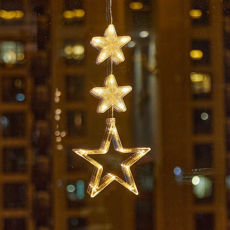 ⏳LAST DAY SALE ONLY ￡9.99!!🎄❄️ DIY Christmas Snowflake Suction Cup LED Lights ✨ | Battery Operated, Warm & Multi-Colour, Window Suction Lights, Christmas Home & Party Decor