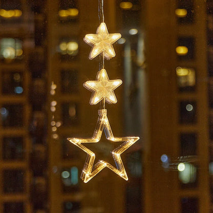 ⏳LAST DAY SALE ONLY ￡9.99!!🎄❄️ DIY Christmas Snowflake Suction Cup LED Lights ✨ | Battery Operated, Warm & Multi-Colour, Window Suction Lights, Christmas Home & Party Decor