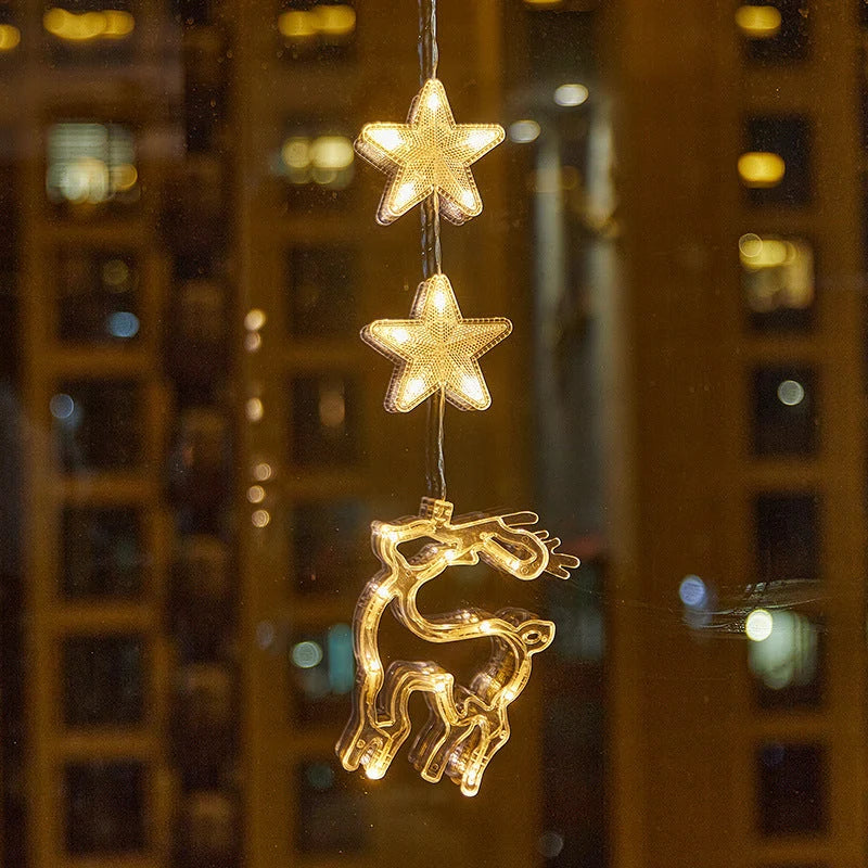 ⏳LAST DAY SALE ONLY ￡9.99!!🎄❄️ DIY Christmas Snowflake Suction Cup LED Lights ✨ | Battery Operated, Warm & Multi-Colour, Window Suction Lights, Christmas Home & Party Decor