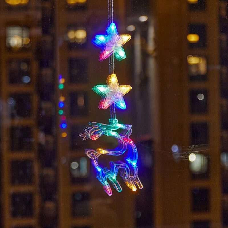 ⏳LAST DAY SALE ONLY ￡9.99!!🎄❄️ DIY Christmas Snowflake Suction Cup LED Lights ✨ | Battery Operated, Warm & Multi-Colour, Window Suction Lights, Christmas Home & Party Decor
