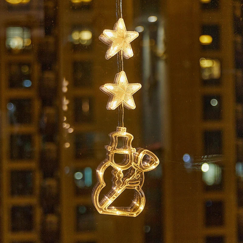 ⏳LAST DAY SALE ONLY ￡9.99!!🎄❄️ DIY Christmas Snowflake Suction Cup LED Lights ✨ | Battery Operated, Warm & Multi-Colour, Window Suction Lights, Christmas Home & Party Decor