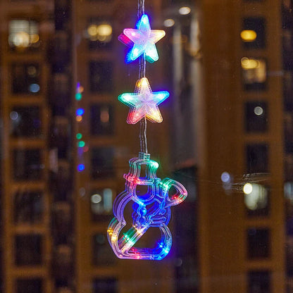 ⏳LAST DAY SALE ONLY ￡9.99!!🎄❄️ DIY Christmas Snowflake Suction Cup LED Lights ✨ | Battery Operated, Warm & Multi-Colour, Window Suction Lights, Christmas Home & Party Decor