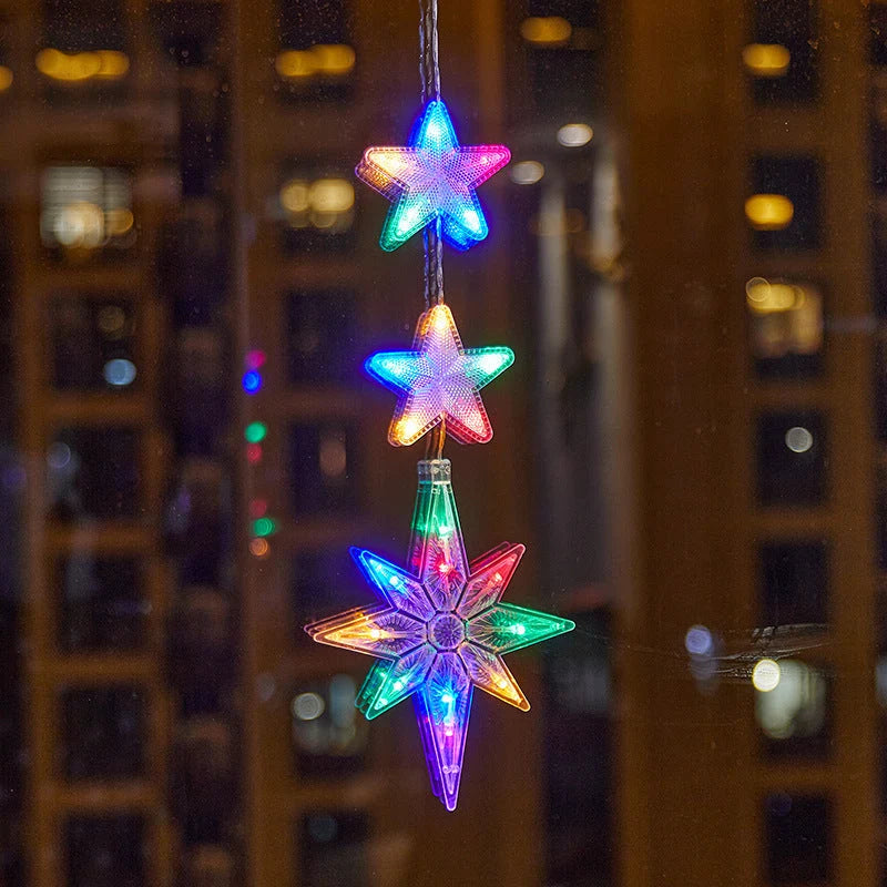 ⏳LAST DAY SALE ONLY ￡9.99!!🎄❄️ DIY Christmas Snowflake Suction Cup LED Lights ✨ | Battery Operated, Warm & Multi-Colour, Window Suction Lights, Christmas Home & Party Decor