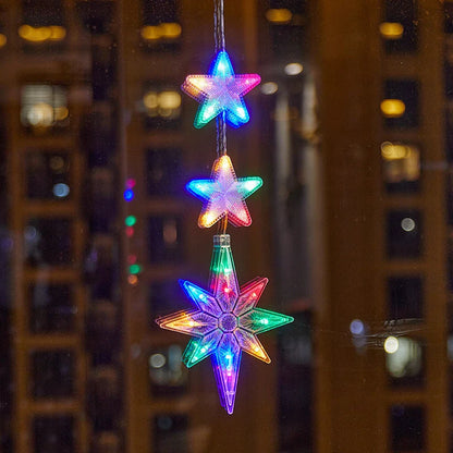 ⏳LAST DAY SALE ONLY ￡9.99!!🎄❄️ DIY Christmas Snowflake Suction Cup LED Lights ✨ | Battery Operated, Warm & Multi-Colour, Window Suction Lights, Christmas Home & Party Decor