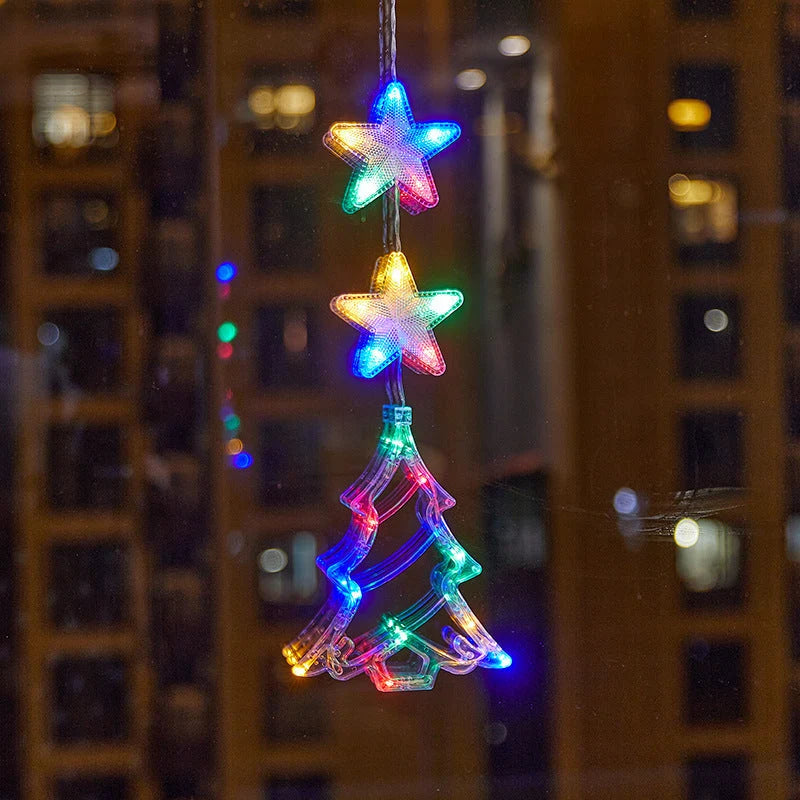 ⏳LAST DAY SALE ONLY ￡9.99!!🎄❄️ DIY Christmas Snowflake Suction Cup LED Lights ✨ | Battery Operated, Warm & Multi-Colour, Window Suction Lights, Christmas Home & Party Decor