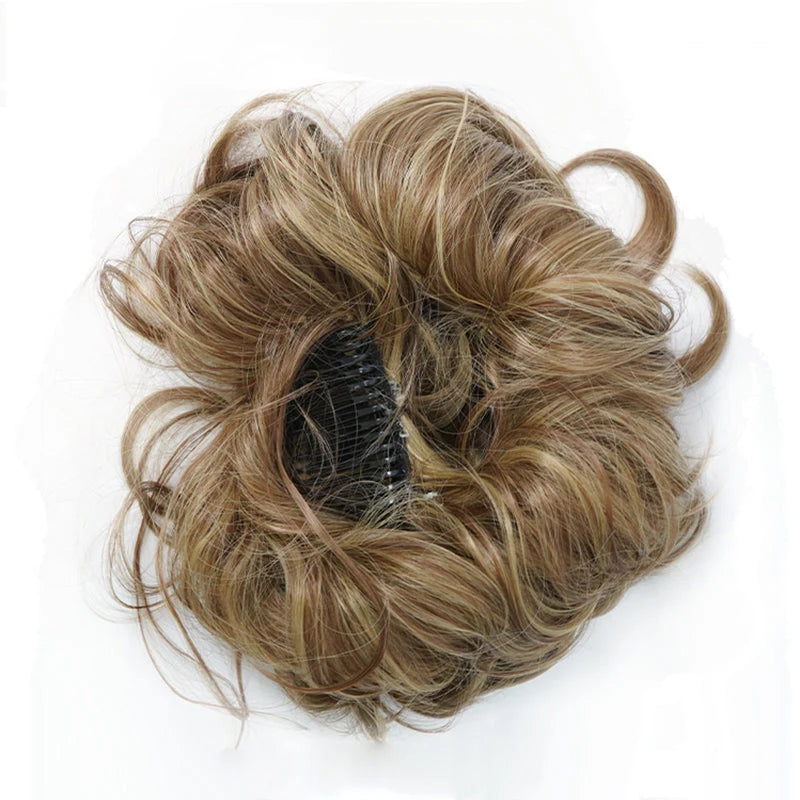 👱‍♀️  ✨ Messy Side Comb Hair Bun – Instant Voluminous Updo Clip-in – 10-second Effortless Styling Premium Heat-friendly Fiber Up To 160°c  – 3 Placement Styles 🎀