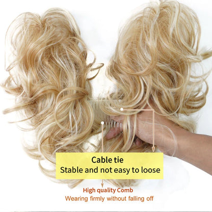 👱‍♀️  ✨ Messy Side Comb Hair Bun – Instant Voluminous Updo Clip-in – 10-second Effortless Styling Premium Heat-friendly Fiber Up To 160°c  – 3 Placement Styles 🎀