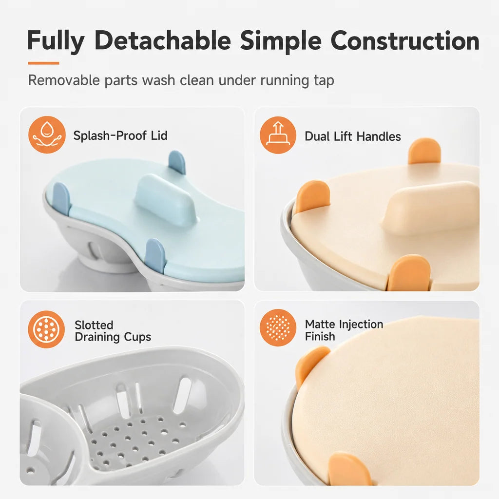 🍳⚡dual-compartment Microwave Egg Poacher | Cook Two Poached Eggs Quickly⏱️