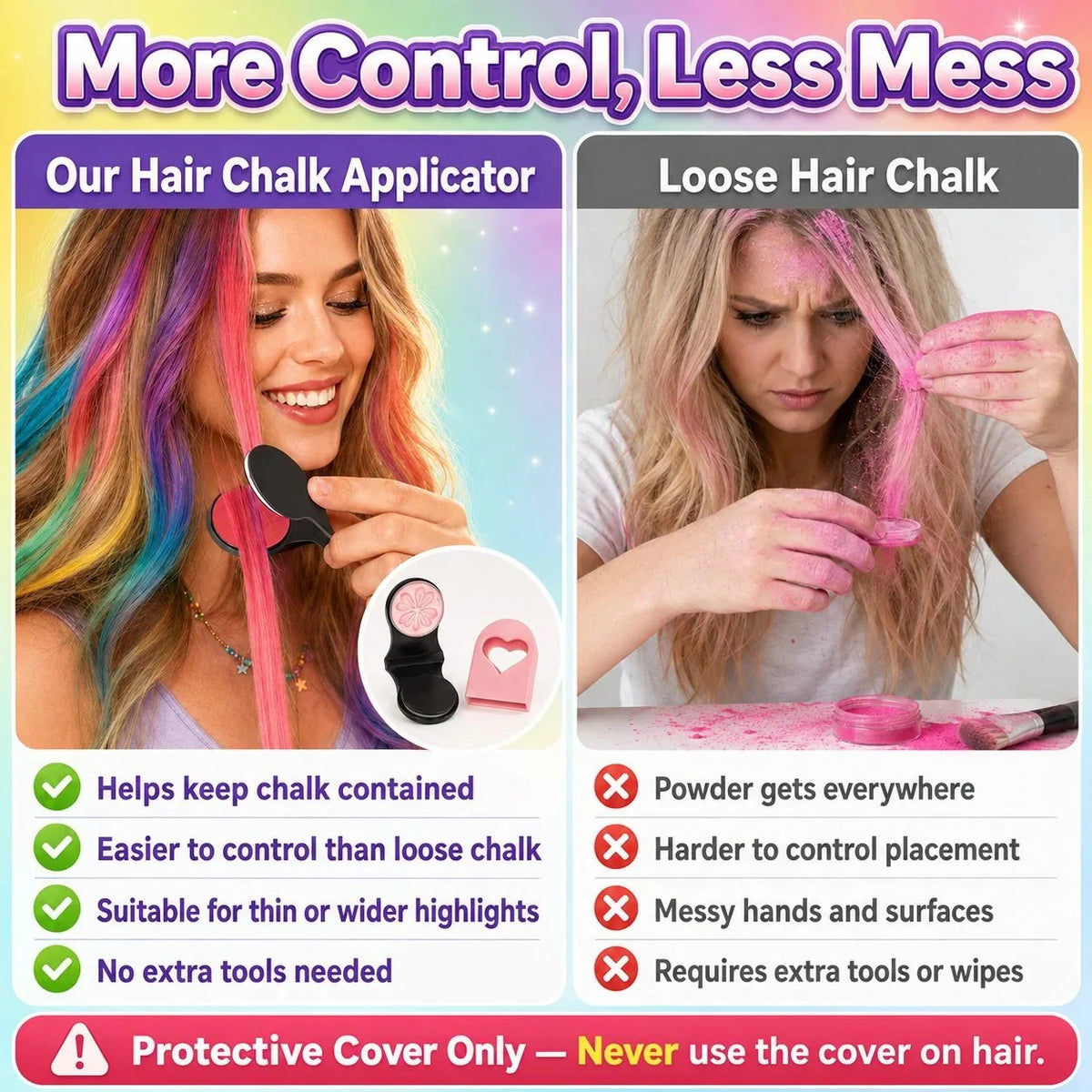 🎁⏳Time-Limited Special⏰12-Color Temporary Hair Chalk Applicator Set🎁-Ready for Christmas!🎅