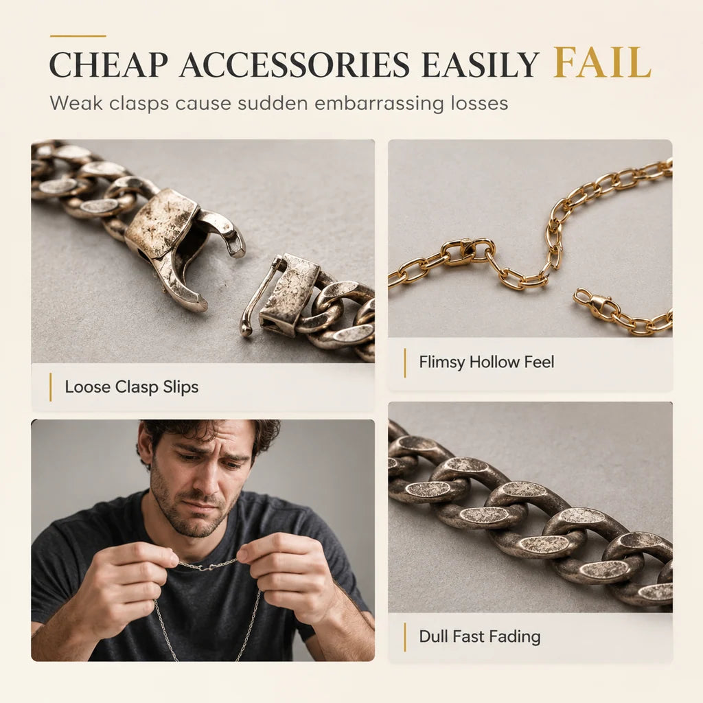 📢⌚ Men's Vietnamese Sand-gold Style Bracelet – Matte Sandblasted Finish & Watch Clasp💎