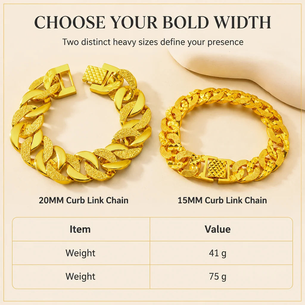 📢⌚ Men's Vietnamese Sand-gold Style Bracelet – Matte Sandblasted Finish & Watch Clasp💎